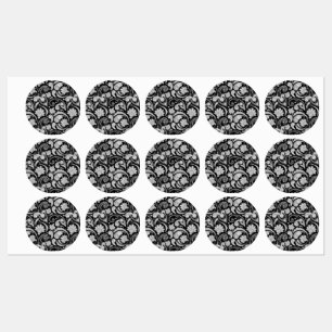 Cute vintage black white paisley patterns