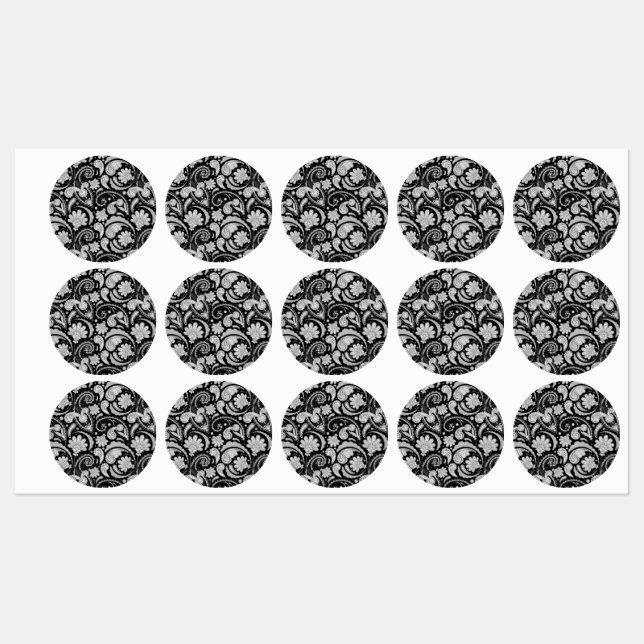 Cute vintage black white paisley patterns (Sheet)