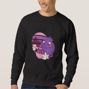 Cute Vintage Blueberries Fruit Bowl Retro Sunset D Sweatshirt