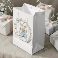 Cute Vintage Bunny in Swing Baby Shower