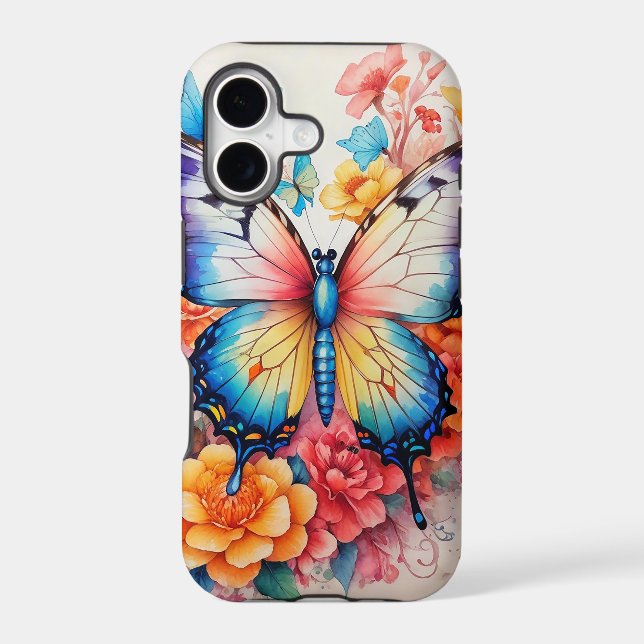 Cute Vintage Butterfly & Flower Art (Back)