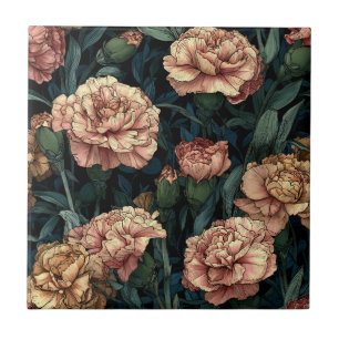 Cute Vintage Carnation Tiles For Durable Floors