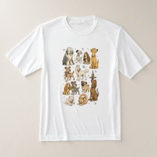 Cute Vintage Cartoon Dog Breeds Clipart Collection T-Shirt