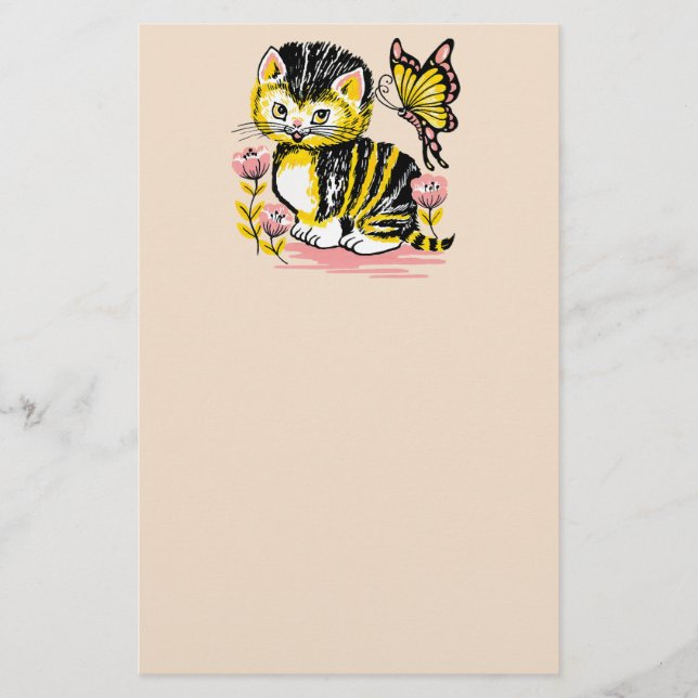 CUTE VINTAGE CAT STATIONERY (Front)