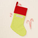 Cute Vintage Chartreuse Gingham Plaid Personalised Christmas Stocking<br><div class="desc">Cute Vintage Chartreuse and White Gingham Plaid Personalised Christmas Stocking</div>
