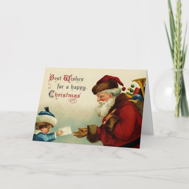 Cute Vintage Christmas Card (Front)