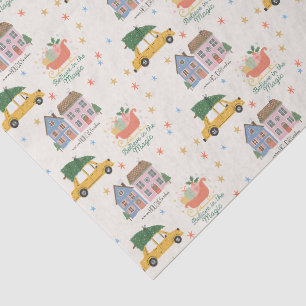 Cute Vintage Christmas on ecru  Tissue Paper