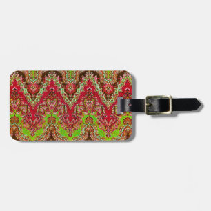 Cute vintage colourful arabic pattern luggage tag