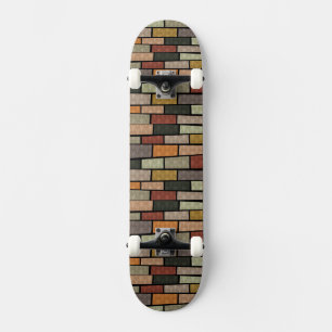 Cute vintage colourful bricks pattern coffee mug skateboard