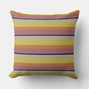Cute vintage colours stripes cushion