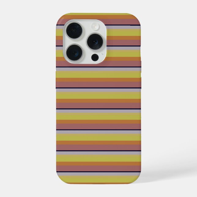 Cute vintage colours stripes iPhone case (Back)