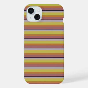 Cute vintage colours stripes iPhone 15 plus case