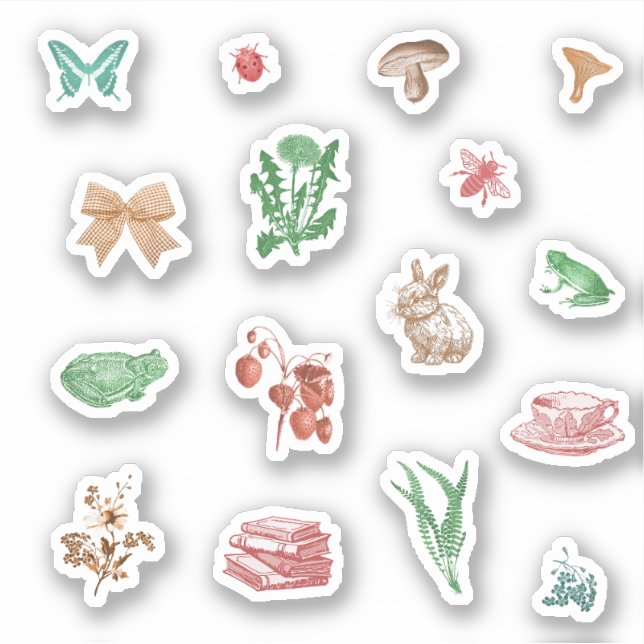 Cute Vintage Cottagecore Aesthetic Set (Front)