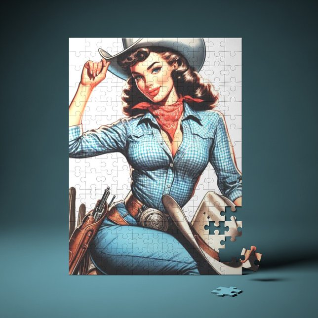 Cute Vintage Country Girl Jigsaw Puzzle (Creator Uploaded)