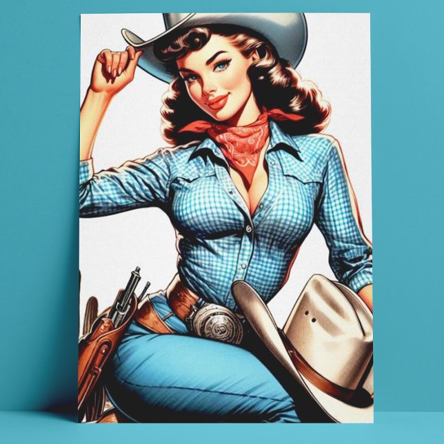 Cute Vintage Country Girl Postcard (Creator Uploaded)