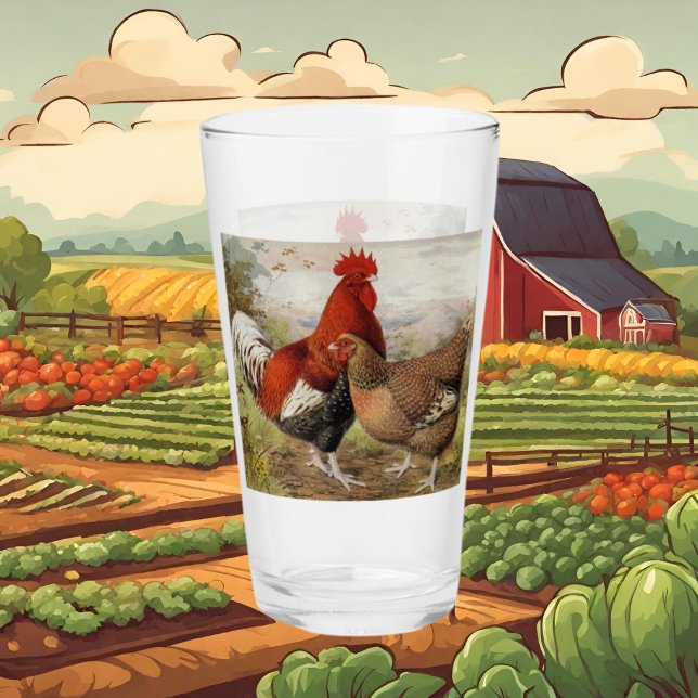 Cute vintage country rooster glasses (Creator Uploaded)