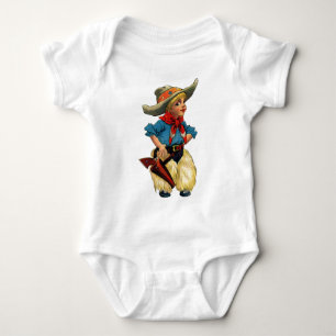 Cute Vintage Cowboy Baby Bodysuit