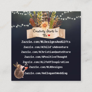 Cute Vintage Design for Unique Business Square Business Card