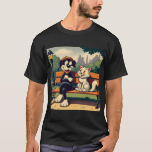 Cute, vintage dog/cat cartoon T-Shirt