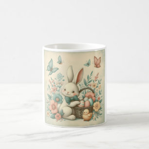Cute, Vintage Easter bunny & chick Coffee Mug