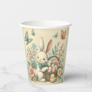 Cute, Vintage Easter bunny & chick Paper Cups