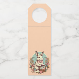 Cute, vintage Easter bunny/egg/basket  Bottle Tag