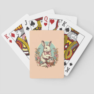 Cute, vintage Easter bunny/egg/basket  Playing Cards