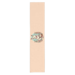 Cute, vintage Easter bunny/egg/basket Short Table Runner