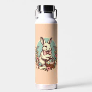 Cute, vintage Easter bunny/egg/basket Water Bottle