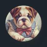 Cute Vintage English Bulldog Art Paper Plate<br><div class="desc">Cute Vintage English Bulldog Art</div>
