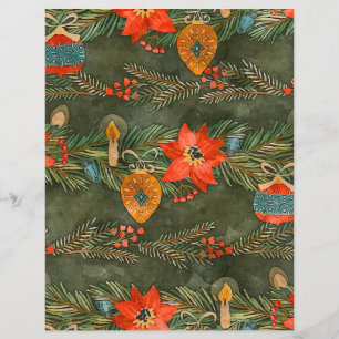 Cute Vintage Festive Scrapbook Paper