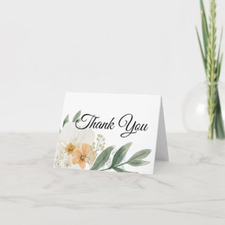 Cute Vintage Floral Folded Thank You Cards. Card