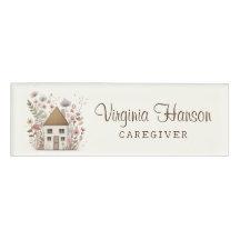 Cute Vintage Floral House Caregiver Services 