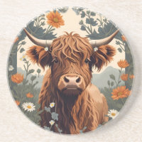 Cute Vintage Highland Cow