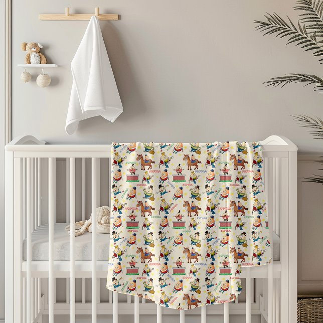 Cute Vintage Humpty Dumpty Nursery Rhyme Fleece Blanket (Creator Uploaded)