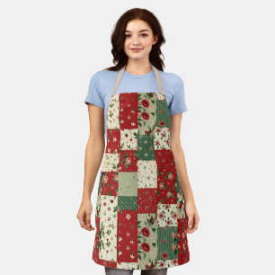 Cute Vintage Inspired Christmas Pattern  Apron