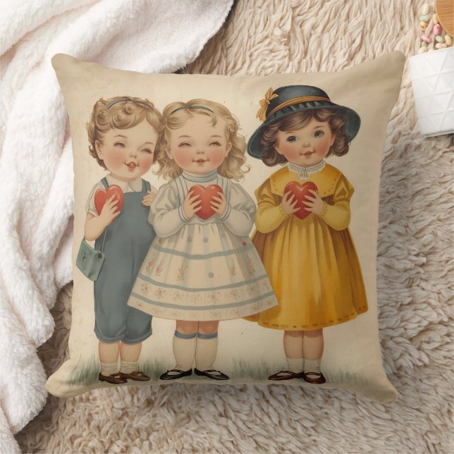 Cute Vintage Kids Cushion (Blanket)