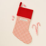 Cute Vintage Orange Gingham Plaid Personalised  Christmas Stocking<br><div class="desc">Cute Vintage Orange and White Gingham Plaid Personalised Christmas Stocking</div>