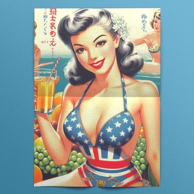 Cute Vintage Oriental Girls Tissue Paper (Creator Uploaded)