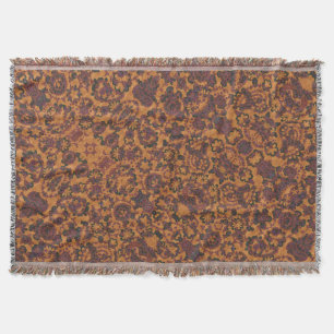 Cute vintage paisley seamless patterns design throw blanket