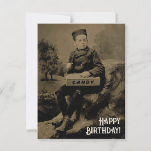 Cute Vintage Photography Happy Birthday Blank Postcard