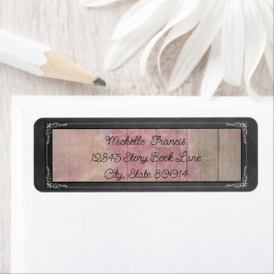 Cute Vintage Pink Floral Return Address Label