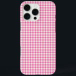 Cute Vintage Pink Gingham Plaid Pattern iPhone 16 Pro Max Case<br><div class="desc">Cute Vintage Pink Gingham Plaid Pattern Phone Case</div>