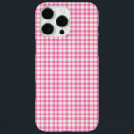 Cute Vintage Pink Gingham Plaid Pattern iPhone 16 Pro Max Case<br><div class="desc">Cute Vintage Pink Gingham Plaid Pattern Phone Case</div>