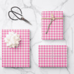 Cute Vintage Pink Gingham Plaid Pattern Wrapping Paper Sheet<br><div class="desc">Cute Vintage Pink Gingham Plaid Pattern Wrapping Paper Sheets</div>