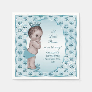 Cute Vintage Prince Baby Shower Napkin