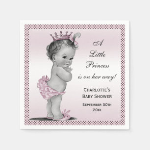 Cute Vintage Princess Baby Shower Napkin