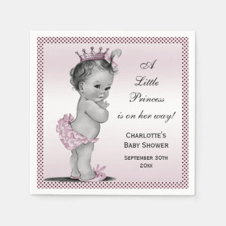 Cute Vintage Princess Baby Shower Napkin