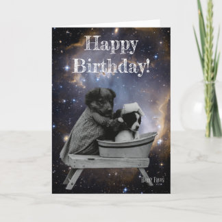 Cute Vintage Puppies in the Bath Card
