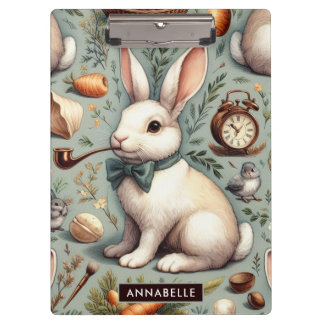 Cute Vintage Rabbit Clipboard